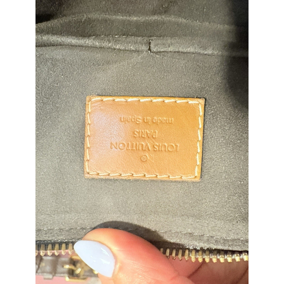 Louis Vuitton Monogram Pallas Tote Bag 2015 Classic Canvas & Leather Black Brown - Picture 9 of 13